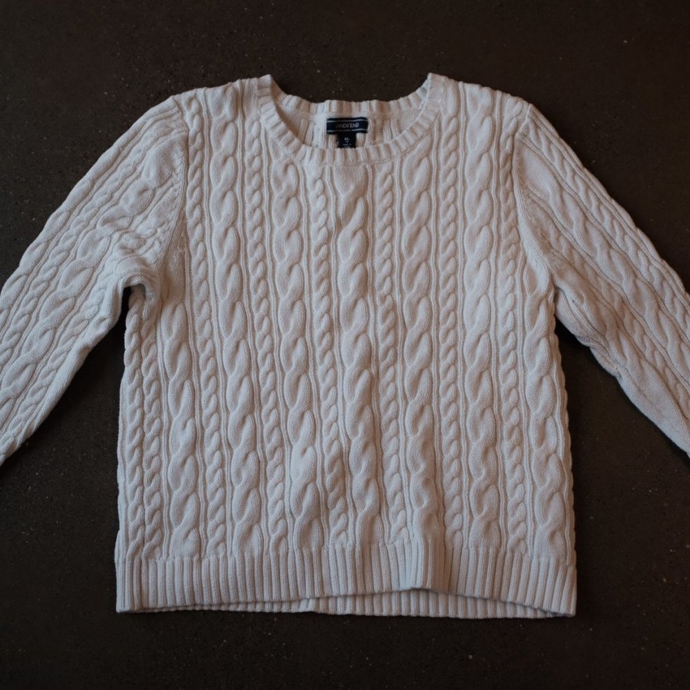 Lands End Cable Knit Sweater